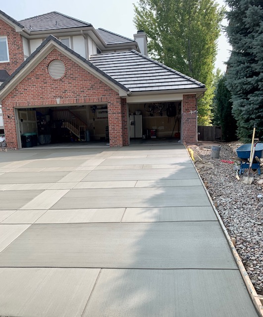 New concrete driveway in-process.